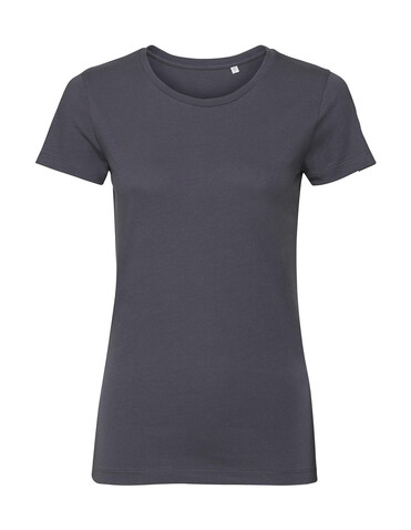 Russell Europe Ladies´ Pure Organic Tee, Convoy Grey, 2XL bedrucken, Art.-Nr. 120001277