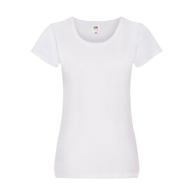 Fruit of the Loom Ladies` Original T, White, XS bedrucken, Art.-Nr. 124010002