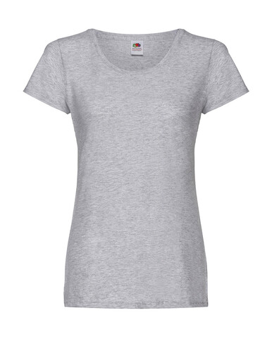 Fruit of the Loom Ladies` Original T, Heather Grey, M bedrucken, Art.-Nr. 124011234