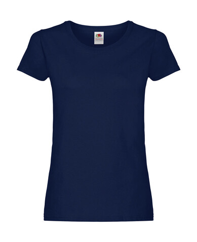 Fruit of the Loom Ladies` Original T, Navy, XS bedrucken, Art.-Nr. 124012002