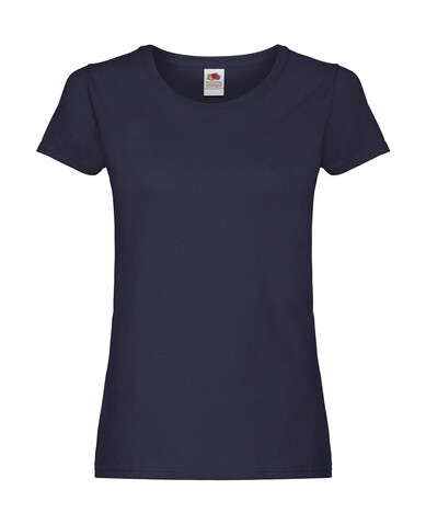 Fruit of the Loom Ladies` Original T, Deep Navy, S bedrucken, Art.-Nr. 124012023