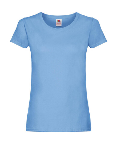 Fruit of the Loom Ladies` Original T, Sky Blue, XL bedrucken, Art.-Nr. 124013206