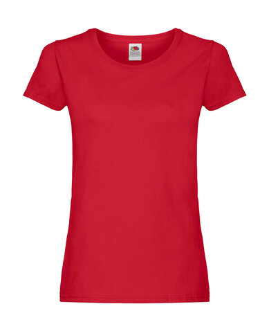 Fruit of the Loom Ladies` Original T, Red, M bedrucken, Art.-Nr. 124014004