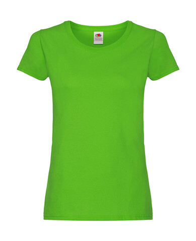 Fruit of the Loom Ladies` Original T, Lime Green, XL bedrucken, Art.-Nr. 124015216