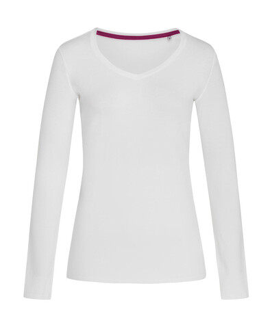 Stedman Stretch-T Long Sleeve for women, White, S bedrucken, Art.-Nr. 126050003