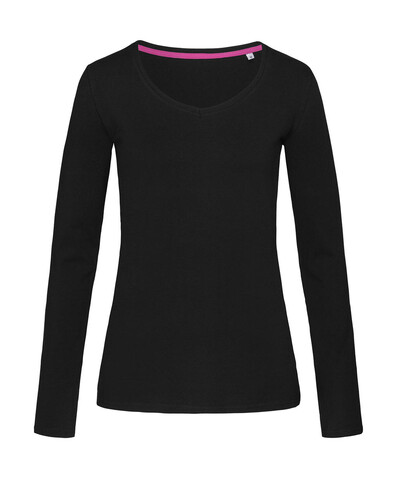 Stedman Stretch-T Long Sleeve for women, Black Opal, XL bedrucken, Art.-Nr. 126051026