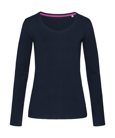 Stedman Stretch-T Long Sleeve for women, Marina Blue, L bedrucken, Art.-Nr. 126052075