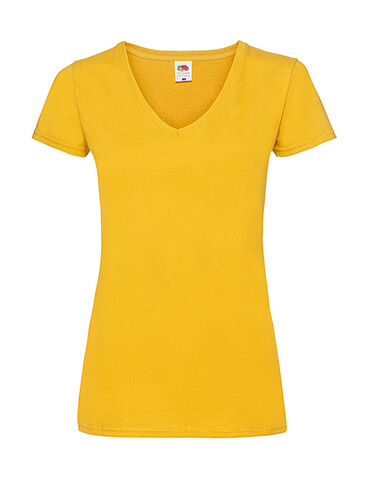Fruit of the Loom Ladies` Valueweight V-Neck T, Sunflower, XS bedrucken, Art.-Nr. 129016012
