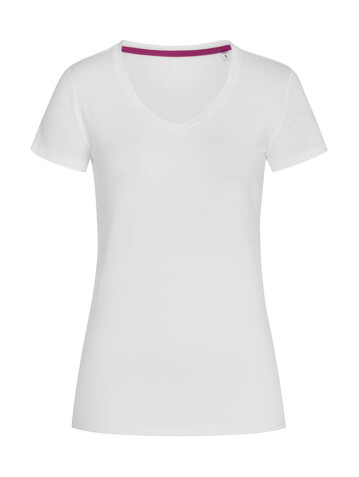 Stedman Stretch-T V-neck for women, White, S bedrucken, Art.-Nr. 137050003