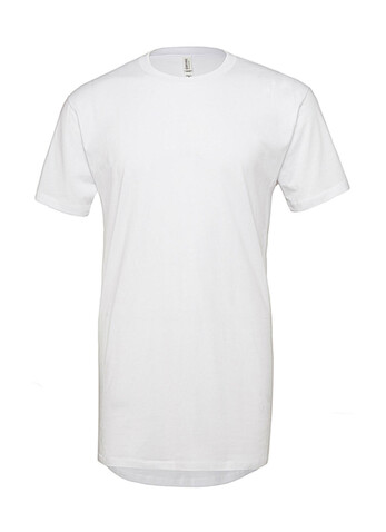 Bella Men`s Long Body Urban Tee, White, S bedrucken, Art.-Nr. 160060003