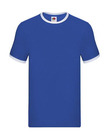 Fruit of the Loom Ringer T, Royal/White, S bedrucken, Art.-Nr. 161013533