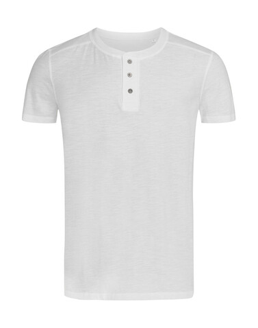 Stedman Shawn Henley T-shirt Men, White, S bedrucken, Art.-Nr. 161050003