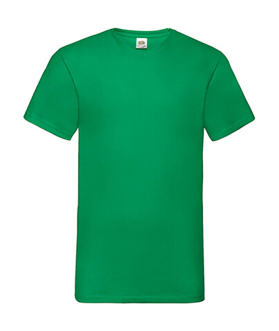 Fruit of the Loom Valueweight V-Neck-Tee, Kelly Green, XL bedrucken, Art.-Nr. 164015186