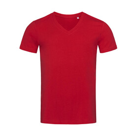 Stedman Organic James V-Neck Men, Pepper Red, S bedrucken, Art.-Nr. 167054033