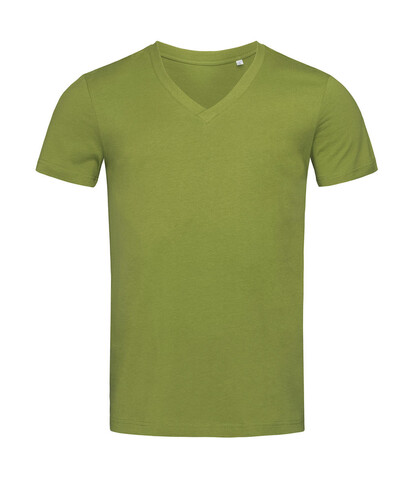 Stedman Organic James V-Neck Men, Earth Green, M bedrucken, Art.-Nr. 167055304