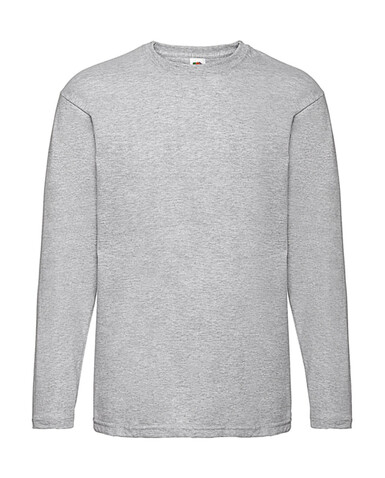 Fruit of the Loom Valueweight LS T, Heather Grey, 4XL bedrucken, Art.-Nr. 170011239