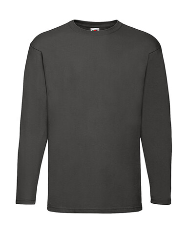 Fruit of the Loom Valueweight LS T, Light Graphite, 3XL bedrucken, Art.-Nr. 170011358