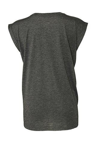 Bella Women`s Flowy Muscle Tee Rolled Cuff, White, M bedrucken, Art.-Nr. 171060004