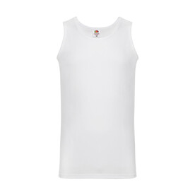 Fruit of the Loom Valueweight Athletic Vest, White, S bedrucken, Art.-Nr. 173010003