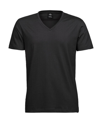 Tee Jays Men`s Fashion V-Neck Sof Tee, Dark Grey, 3XL bedrucken, Art.-Nr. 184541288