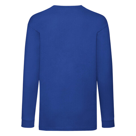 Fruit of the Loom Kids` Valueweight Long Sleeve T, White, 116 (5-6) bedrucken, Art.-Nr. 185010004