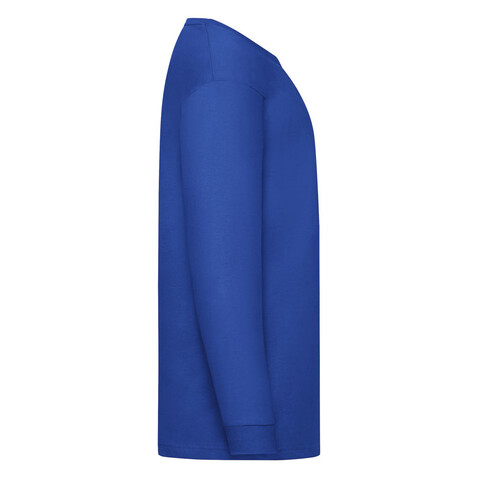 Fruit of the Loom Kids` Valueweight Long Sleeve T, Royal, 128 (7-8) bedrucken, Art.-Nr. 185013005