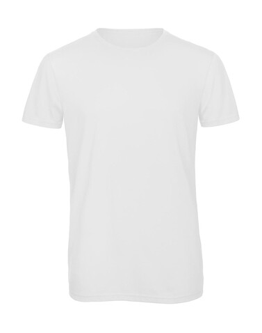 B &amp; C Triblend/men T-Shirt, White, M bedrucken, Art.-Nr. 186420004