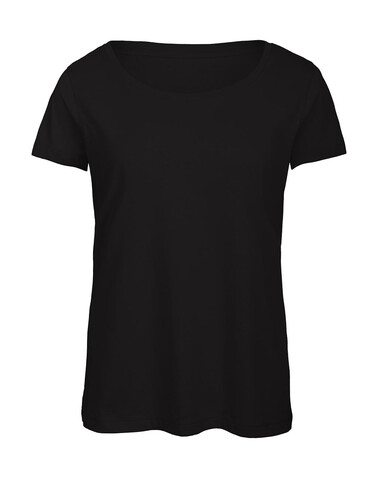 B &amp; C Triblend/women T-Shirt, Black, XS bedrucken, Art.-Nr. 187421012