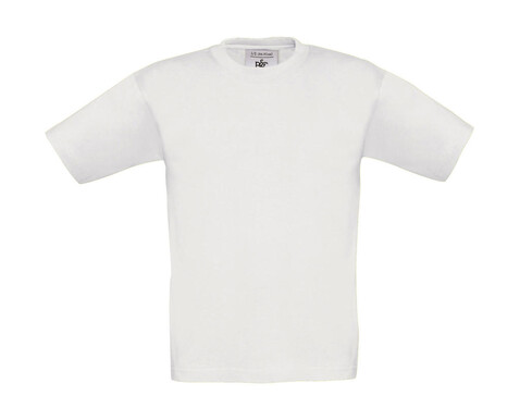 B &amp; C Exact 190/kids T-Shirt, White, 3/4 (98/104) bedrucken, Art.-Nr. 188420003