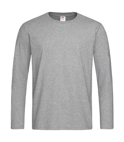 Stedman Comfort-T 185 Long Sleeve, Grey Heather, M bedrucken, Art.-Nr. 192051234