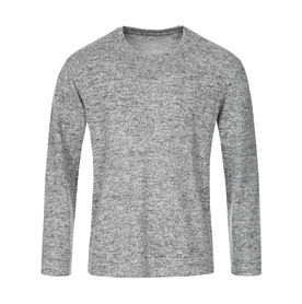 Stedman Knit Long Sleeve, Light Grey Melange, S bedrucken, Art.-Nr. 201051213 Stedman Knit Long Sleeve, Light Grey Melange, S bedrucken, Art.-Nr. 201051213