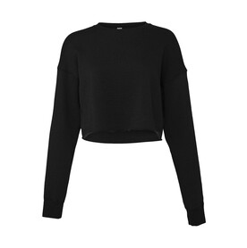 Bella Women`s Cropped Crew Fleece, Black, S bedrucken, Art.-Nr. 203061013 Bella Women`s Cropped Crew Fleece, Black, S bedrucken, Art.-Nr. 203061013