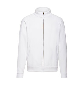 Fruit of the Loom Classic Sweat Jacket, White, L bedrucken, Art.-Nr. 204010005