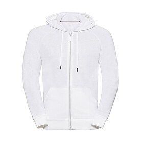 Russell Europe Men`s HD Zipped Hood Sweat, White, XS bedrucken, Art.-Nr. 208000002