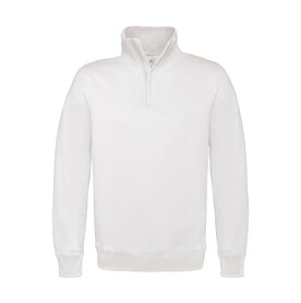 B & C ID.004 Cotton Rich 1/4 Zip Sweat, White, S bedrucken, Art.-Nr. 210420003 B & C ID.004 Cotton Rich 1/4 Zip Sweat, White, S bedrucken, Art.-Nr. 210420003