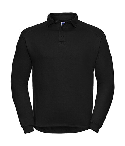 Russell Europe Heavy Duty Collar Sweatshirt, Black, L bedrucken, Art.-Nr. 212001015