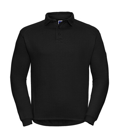 Russell Europe Heavy Duty Collar Sweatshirt, Black, XS bedrucken, Art.-Nr. 212001012