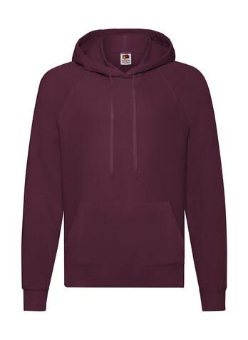 Fruit of the Loom Lightweight Hooded Sweat, Burgundy, XL bedrucken, Art.-Nr. 212014486