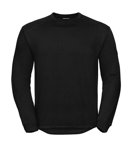Russell Europe Workwear Set-In Sweatshirt, Black, XS bedrucken, Art.-Nr. 213001012