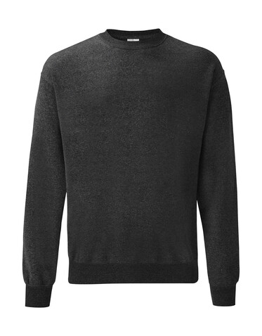 Fruit of the Loom Classic Set In Sweat, Dark Heather Grey, S bedrucken, Art.-Nr. 216011263