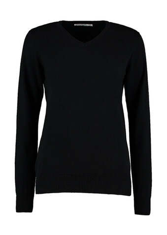 Kustom Kit Women`s Classic Fit Arundel Sweater, Black, 2XS bedrucken, Art.-Nr. 219111011