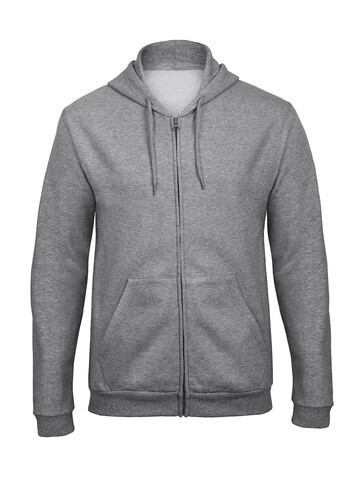 B &amp; C ID.205 50/50 Hooded Full Zip Sweat Unisex, Heather Grey, 2XL bedrucken, Art.-Nr. 222421237