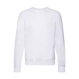 Fruit of the Loom Lightweight Raglan Sweat, White, S bedrucken, Art.-Nr. 227010003 Fruit of the Loom Lightweight Raglan Sweat, White, S bedrucken, Art.-Nr. 227010003