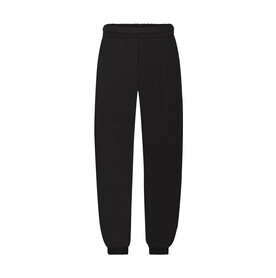 Fruit of the Loom Kids` Classic Elasticated Cuff Jog Pants, Black, 116 (5-6) bedrucken, Art.-Nr. 248011014