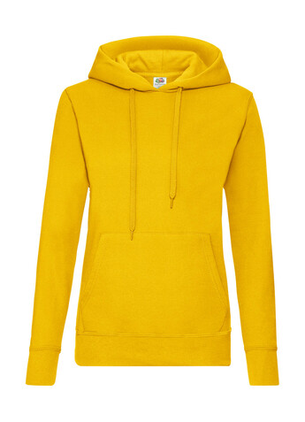 Fruit of the Loom Ladies` Classic Hooded Sweat, Sunflower, M bedrucken, Art.-Nr. 249016014