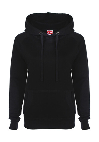 FDM Ladies` Raglan Hoodie, Black, XS bedrucken, Art.-Nr. 249551012