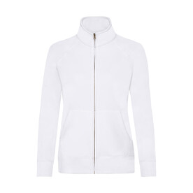 Fruit of the Loom Ladies` Premium Sweat Jacket, White, XS bedrucken, Art.-Nr. 256010002