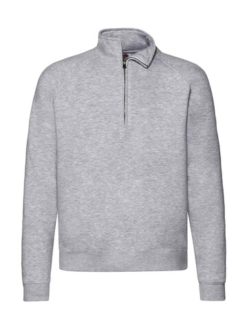 Fruit of the Loom Premium Zip Neck Sweat, Heather Grey, 2XL bedrucken, Art.-Nr. 261011237 Fruit of the Loom Premium Zip Neck Sweat, Heather Grey, 2XL bedrucken, Art.-Nr. 261011237