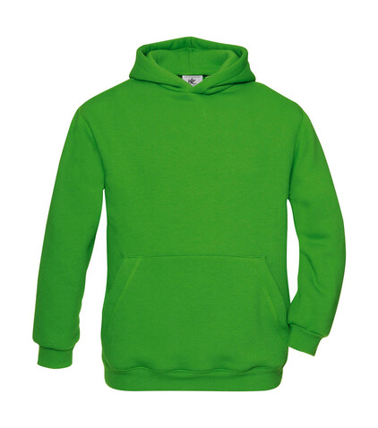 B &amp; C Hooded/kids Sweat, Real Green, 3/4 (98/104) bedrucken, Art.-Nr. 278425033