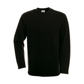 B & C Open Hem Sweatshirt, Black, S bedrucken, Art.-Nr. 279421013 B & C Open Hem Sweatshirt, Black, S bedrucken, Art.-Nr. 279421013